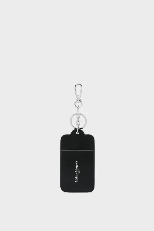Maison Margiela Black Calf Leather Keyring and Card Holder Black online