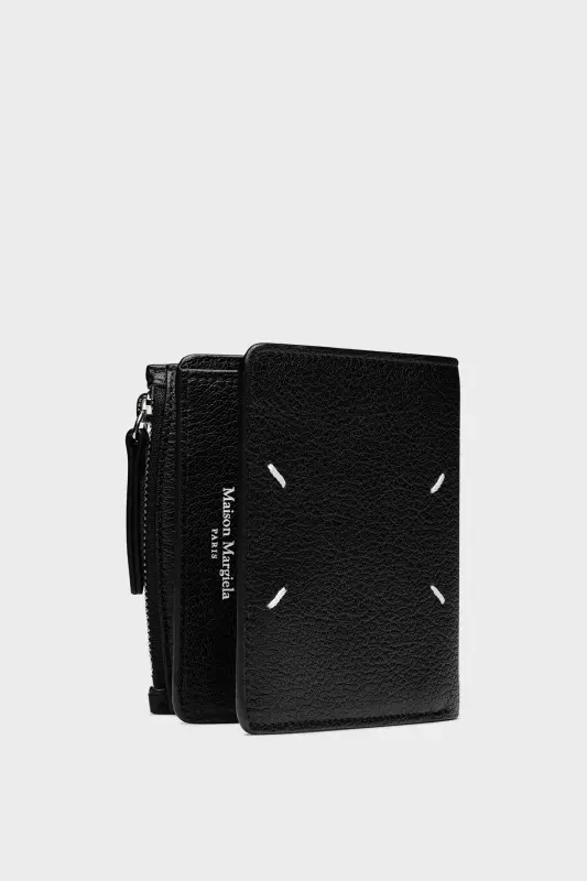 Maison Margiela Black Designer Leather Wallet – Black Black online