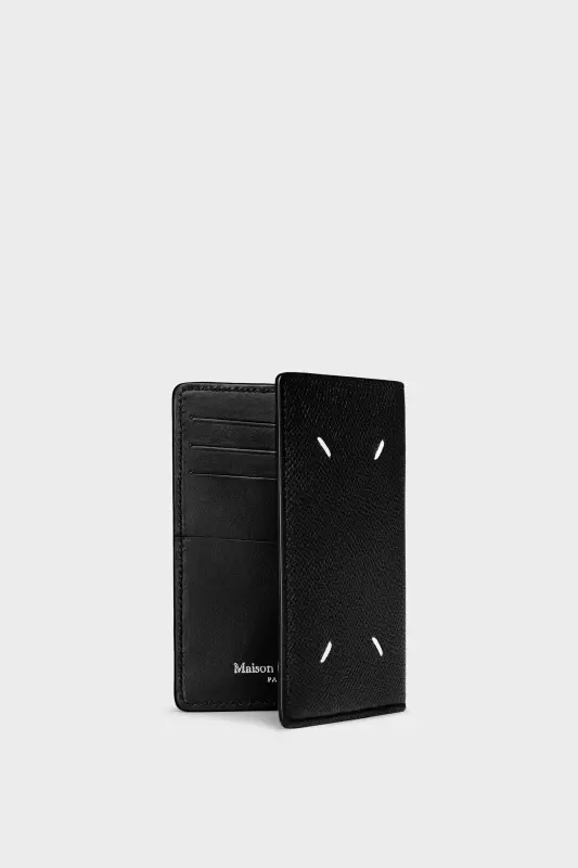 Maison Margiela Black Leather Card Holder Black online
