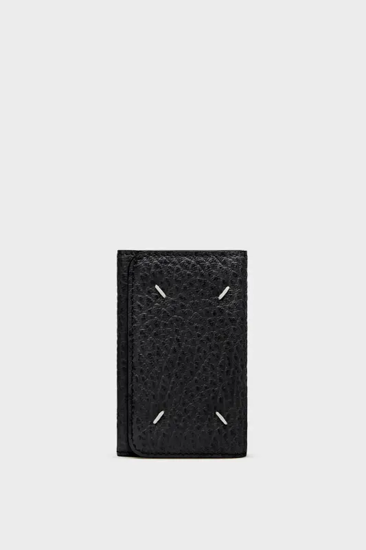 Maison Margiela Black & White Leather Clip Wallet Black online