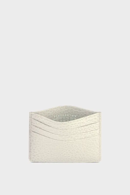 Maison Margiela Grainy Leather Cardholder Light grey online