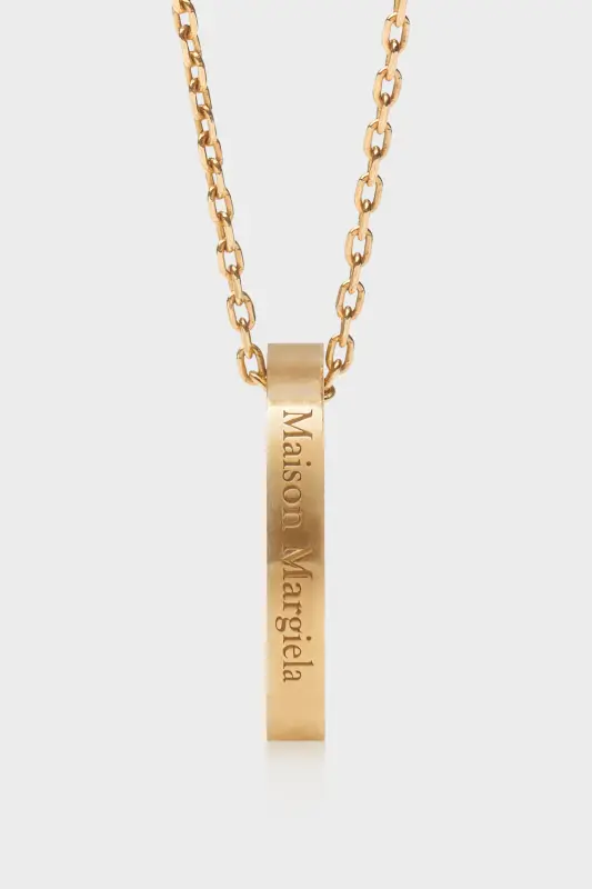 Maison Margiela Logo Ring Necklace Yellow Gold Plating Burattato online