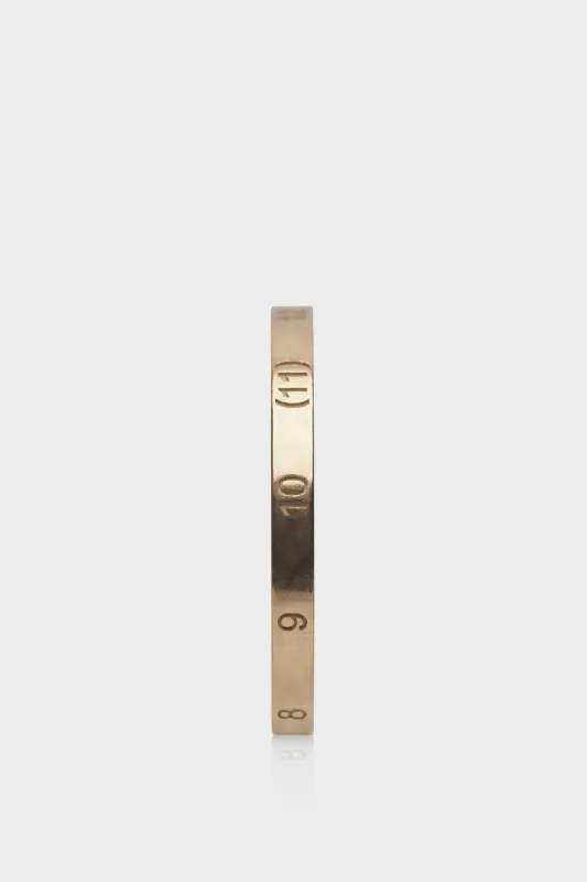 Maison Margiela Slim Silver Ring: Numerical Ring Yellow Gold Plating Burattato online