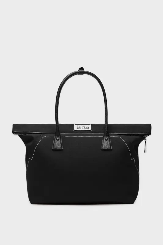 Maison Margiela Black Leather Large 5AC Shopping Bag Black online