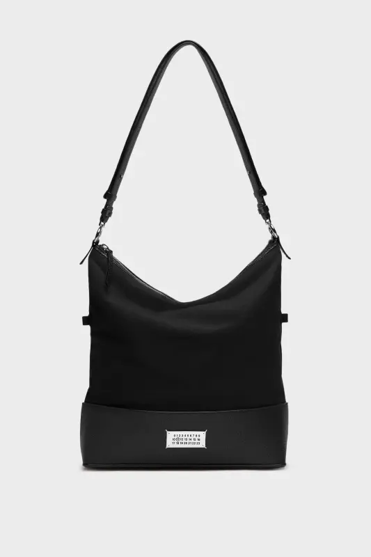 Maison Margiela Black Leather Medium 5AC Hobo Bag Black online