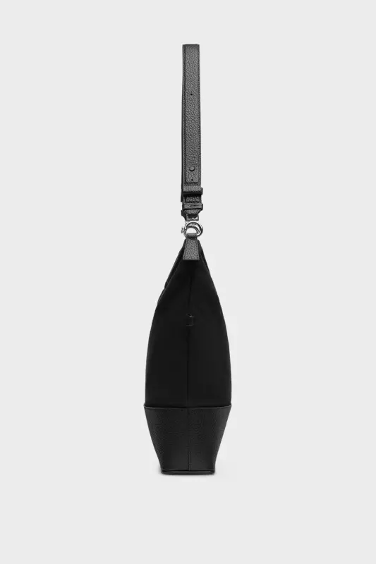 Maison Margiela Black Leather Medium 5AC Hobo Bag Black online