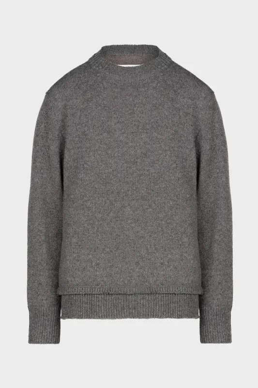 Maison Margiela Grey Long-Sleeved CrewNeck Jumper Grey online