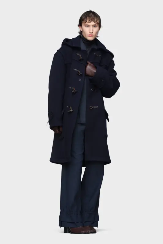 Maison Margiela Mens Blue Wool Reversible Wool Coat Blue online