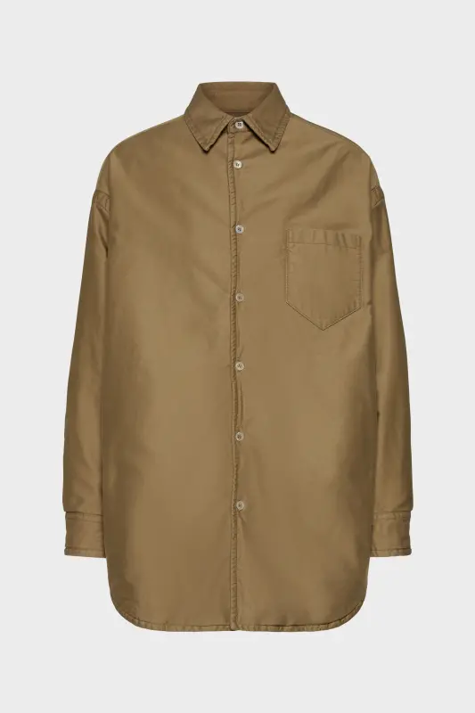 Maison Margiela Padded Satin Cotton Shirt Camel online