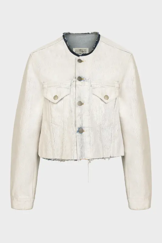 Maison Margiela White Cropped Denim Jacket White online