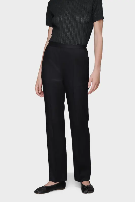 Maison Margiela MINIMAL ELASTIC WAISTBAND TROUSERS Black online