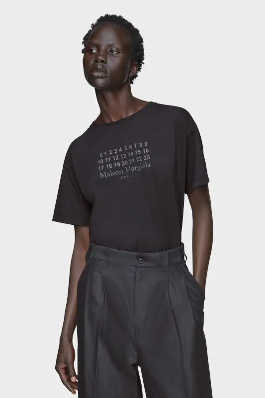 Maison Margiela Numeric cotton jersey t-shirt Black online