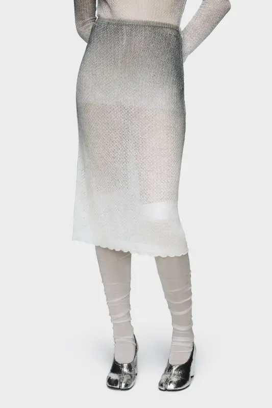 Maison Margiela Sheer knit midi skirt Dirty Wash online