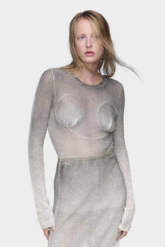 Maison Margiela Sheer knit top Dirty Wash online