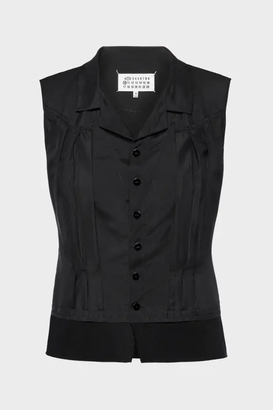 Maison Margiela Womens Black Silk Top Black online