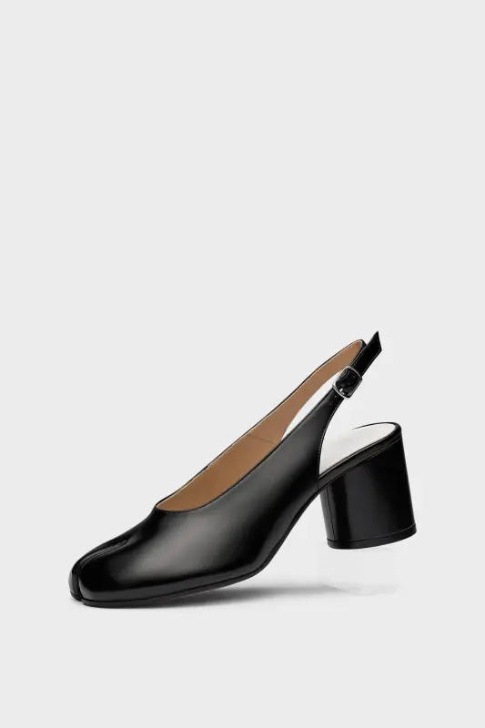 Maison Margiela Black Womens Tabi Leather Slingback Shoes Black online