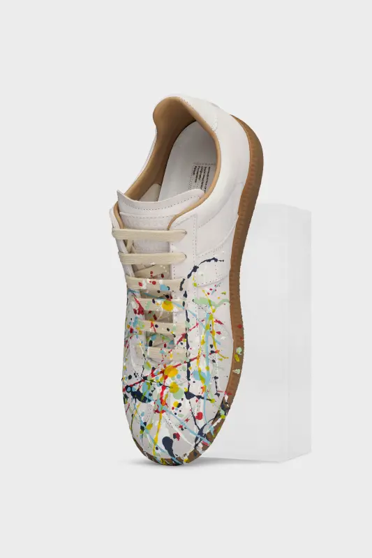 Maison Margiela Paint Drop Replica Sneakers Black White online