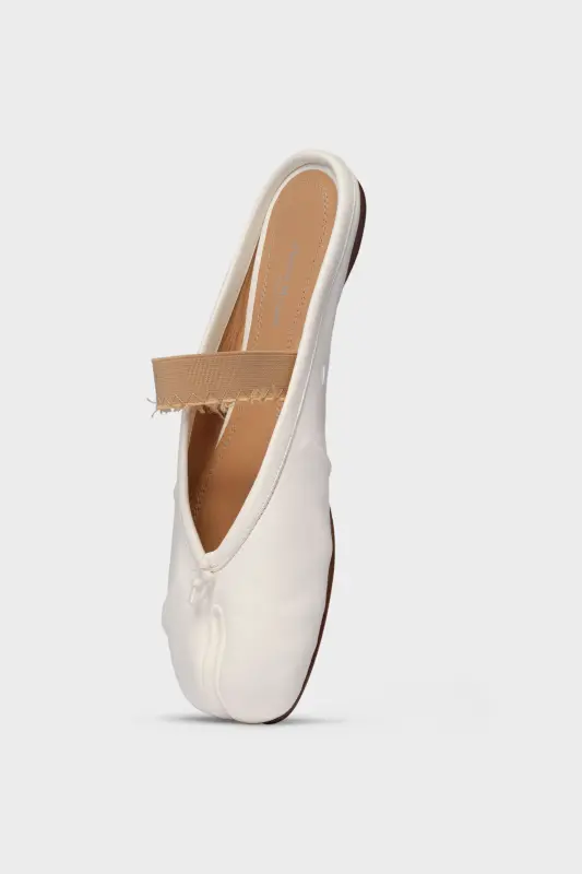 Maison Margiela White Elastic Tabi Ballerina Mule White online