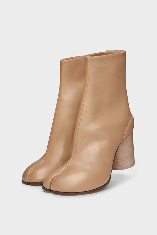 Maison Margiela Womens Brown Leather Tabi Ankle Boots Nude online