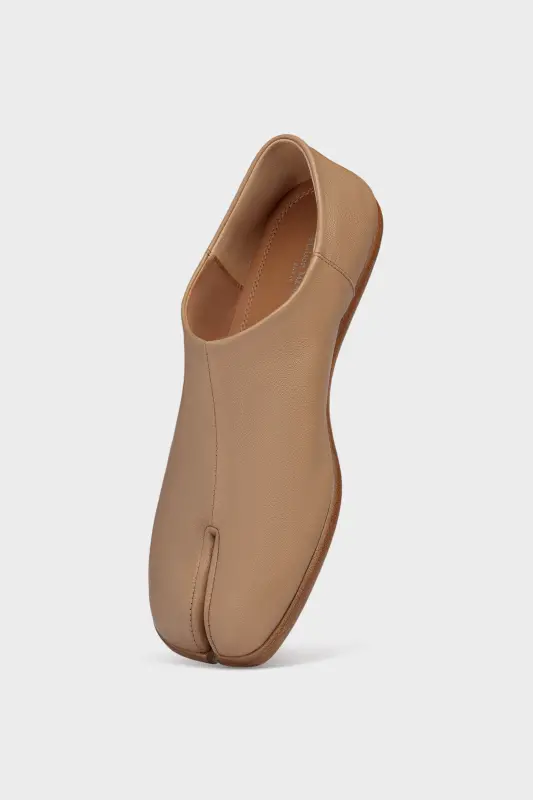 Maison Margiela Womens Brown Leather Tabi Babouches Nude online