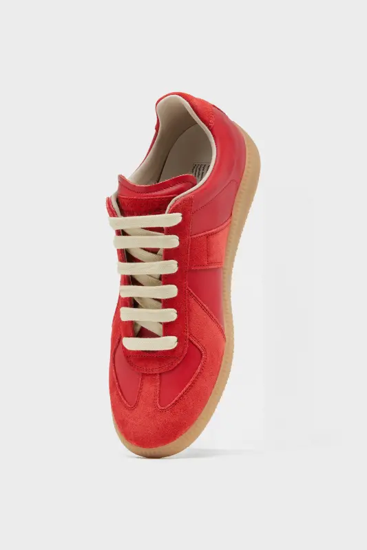 Maison Margiela Womens Red Leather Replica Sneakers Red online